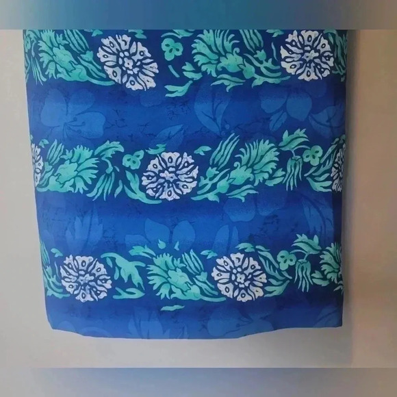 VTG Sag Harbor, Blue Floral Sheath Shift Midi dress Womens Sz 10 NWOT - Picture 5 of 10